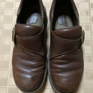 BORN Juanita D15306 Leather Shoe Women’s 8 Slip On Cushion Loafers‎ brown buckle